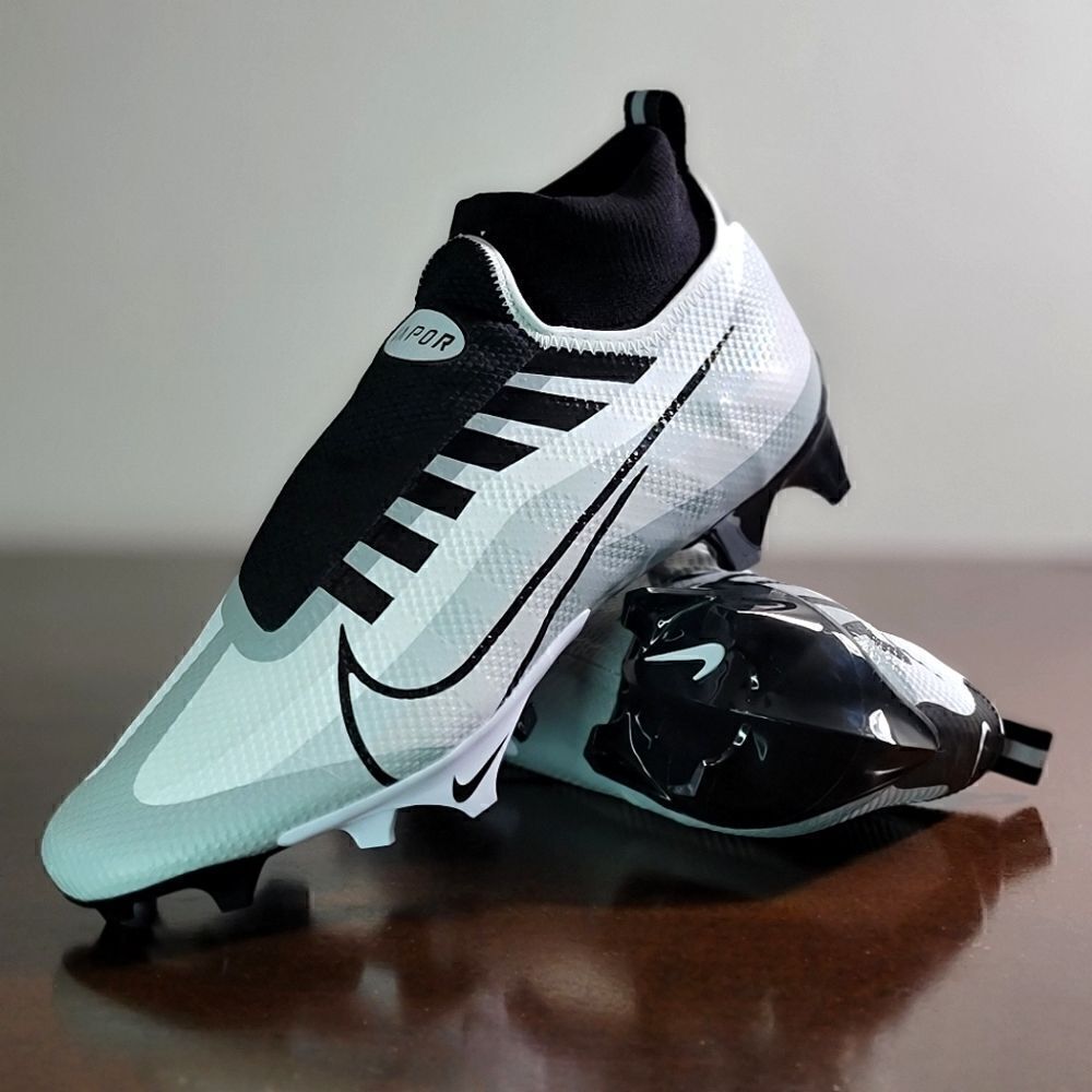 Nike Vapor Edge Pro 360 White Pure Platinum Black Football Shoes Cleats 11.5 New